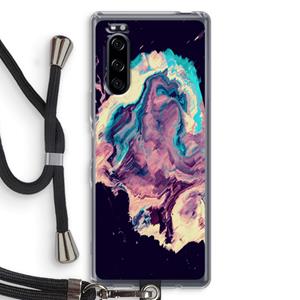 CaseCompany Cosmic Silence: Sony Xperia 5 Transparant Hoesje met koord