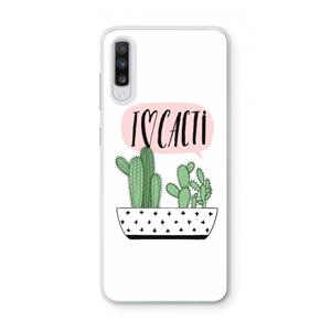 CaseCompany I love cacti: Samsung Galaxy A70 Transparant Hoesje