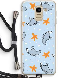 CaseCompany Manta: Samsung Galaxy J6 (2018) Transparant Hoesje met koord