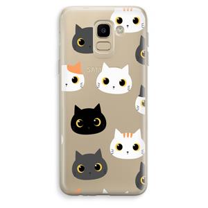 CaseCompany Katten: Samsung Galaxy J6 (2018) Transparant Hoesje