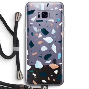 CaseCompany Terrazzo N°13: Samsung Galaxy S8 Plus Transparant Hoesje met koord