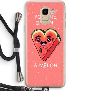 CaseCompany One In A Melon: Samsung Galaxy J6 (2018) Transparant Hoesje met koord