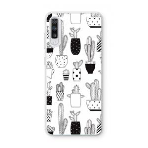 CaseCompany Cactusmotief: Samsung Galaxy A70 Transparant Hoesje