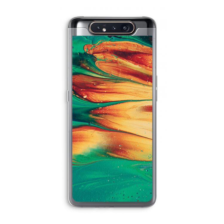 CaseCompany Green Inferno: Samsung Galaxy A80 Transparant Hoesje