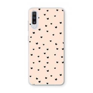 CaseCompany Kleine kattenkopjes: Samsung Galaxy A70 Transparant Hoesje