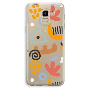 CaseCompany Abstract: Samsung Galaxy J6 (2018) Transparant Hoesje