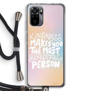 CaseCompany The prettiest: Xiaomi Redmi Note 10 Pro Transparant Hoesje met koord