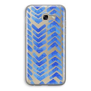 CaseCompany Blauwe pijlen: Samsung Galaxy A5 (2017) Transparant Hoesje