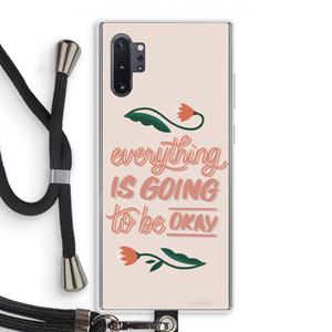 CaseCompany Optimistic flower girl: Samsung Galaxy Note 10 Plus Transparant Hoesje met koord