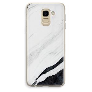 CaseCompany Elegante marmer: Samsung Galaxy J6 (2018) Transparant Hoesje