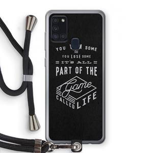 CaseCompany Life: Samsung Galaxy A21s Transparant Hoesje met koord