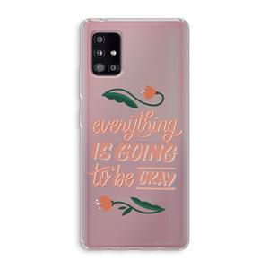 CaseCompany Optimistic flower girl: Samsung Galaxy A51 5G Transparant Hoesje