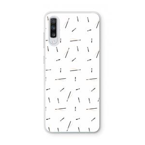 CaseCompany Hipster stripes: Samsung Galaxy A70 Transparant Hoesje