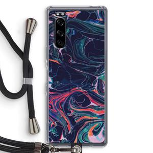 CaseCompany Light Years Beyond: Sony Xperia 5 Transparant Hoesje met koord