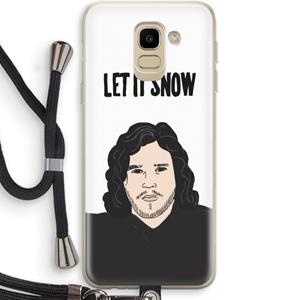 CaseCompany Let It Snow: Samsung Galaxy J6 (2018) Transparant Hoesje met koord