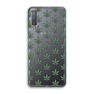 CaseCompany Weed: Samsung Galaxy A7 (2018) Transparant Hoesje