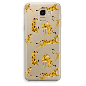 CaseCompany Luipaard: Samsung Galaxy J6 (2018) Transparant Hoesje