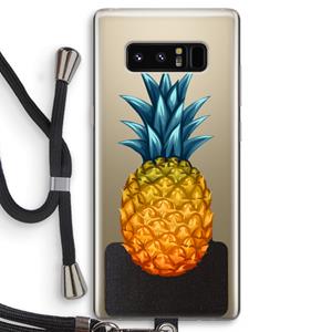 CaseCompany Grote ananas: Samsung Galaxy Note 8 Transparant Hoesje met koord