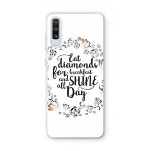 CaseCompany Diamonds: Samsung Galaxy A70 Transparant Hoesje