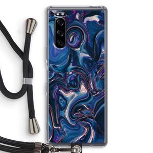 CaseCompany Mirrored Mirage: Sony Xperia 5 Transparant Hoesje met koord