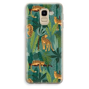 CaseCompany Luipaard 2: Samsung Galaxy J6 (2018) Transparant Hoesje