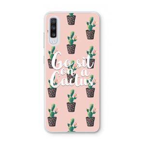 CaseCompany Cactus quote: Samsung Galaxy A70 Transparant Hoesje