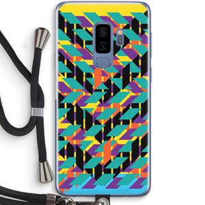CaseCompany Skew Bee 1: Samsung Galaxy S9 Plus Transparant Hoesje met koord