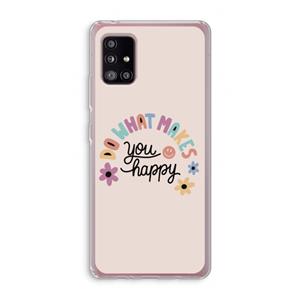 CaseCompany Happy days: Samsung Galaxy A51 5G Transparant Hoesje