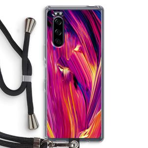 CaseCompany Phoenix: Sony Xperia 5 Transparant Hoesje met koord