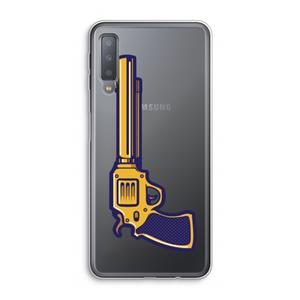 CaseCompany Pew Pew Pew: Samsung Galaxy A7 (2018) Transparant Hoesje