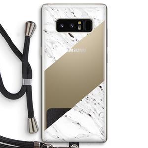 CaseCompany Biggest stripe: Samsung Galaxy Note 8 Transparant Hoesje met koord