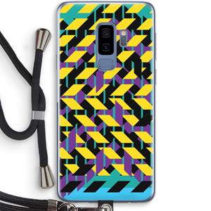 CaseCompany Skew Bee 3: Samsung Galaxy S9 Plus Transparant Hoesje met koord