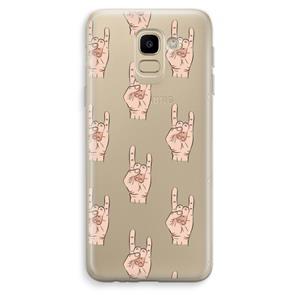 CaseCompany Rock: Samsung Galaxy J6 (2018) Transparant Hoesje