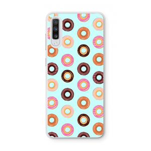 CaseCompany Donuts: Samsung Galaxy A70 Transparant Hoesje
