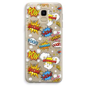 CaseCompany Pow Smack: Samsung Galaxy J6 (2018) Transparant Hoesje