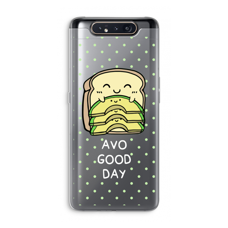 CaseCompany Avo Good Day: Samsung Galaxy A80 Transparant Hoesje