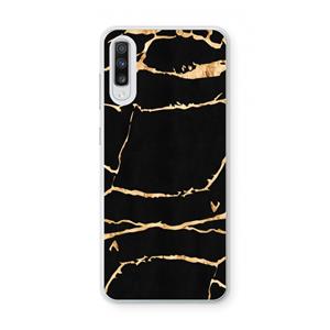 CaseCompany Gouden marmer: Samsung Galaxy A70 Transparant Hoesje