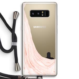 CaseCompany Peach bath: Samsung Galaxy Note 8 Transparant Hoesje met koord