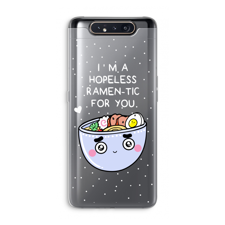 CaseCompany I'm A Hopeless Ramen-Tic For You: Samsung Galaxy A80 Transparant Hoesje
