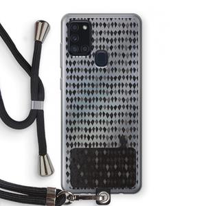 CaseCompany Crazy shapes: Samsung Galaxy A21s Transparant Hoesje met koord
