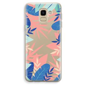 CaseCompany Tropisch: Samsung Galaxy J6 (2018) Transparant Hoesje