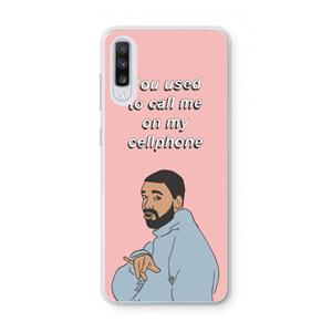 CaseCompany Hotline bling: Samsung Galaxy A70 Transparant Hoesje