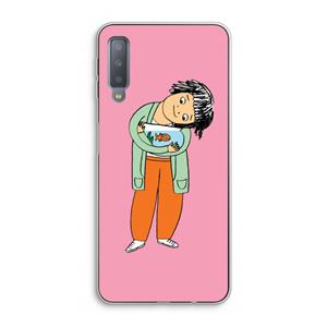 CaseCompany Visknuffel: Samsung Galaxy A7 (2018) Transparant Hoesje
