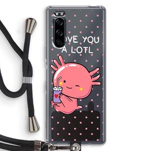 CaseCompany Love You A Lotl: Sony Xperia 5 Transparant Hoesje met koord