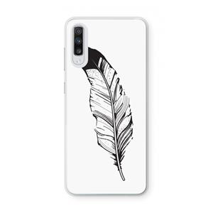 CaseCompany Pluim: Samsung Galaxy A70 Transparant Hoesje