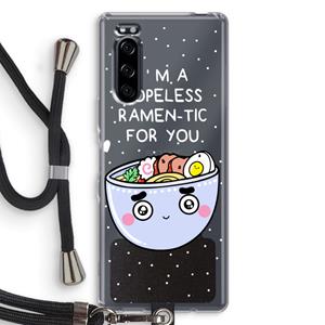 CaseCompany I'm A Hopeless Ramen-Tic For You: Sony Xperia 5 Transparant Hoesje met koord