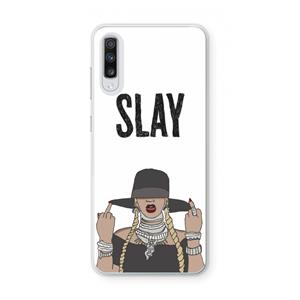 CaseCompany Slay All Day: Samsung Galaxy A70 Transparant Hoesje