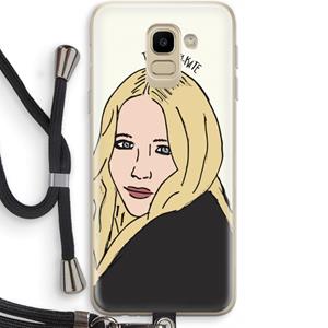 CaseCompany Mary Kate: Samsung Galaxy J6 (2018) Transparant Hoesje met koord