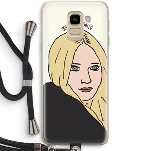 CaseCompany Ashley: Samsung Galaxy J6 (2018) Transparant Hoesje met koord