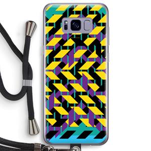 CaseCompany Skew Bee 3: Samsung Galaxy S8 Plus Transparant Hoesje met koord
